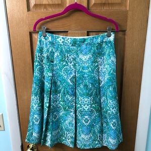 The Limited Blue/Teal Paisley Damask Skirt size 8